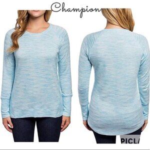 Champion Lightweight Hi-Lo Crew Neck Long Sleeve Tee Size XXL